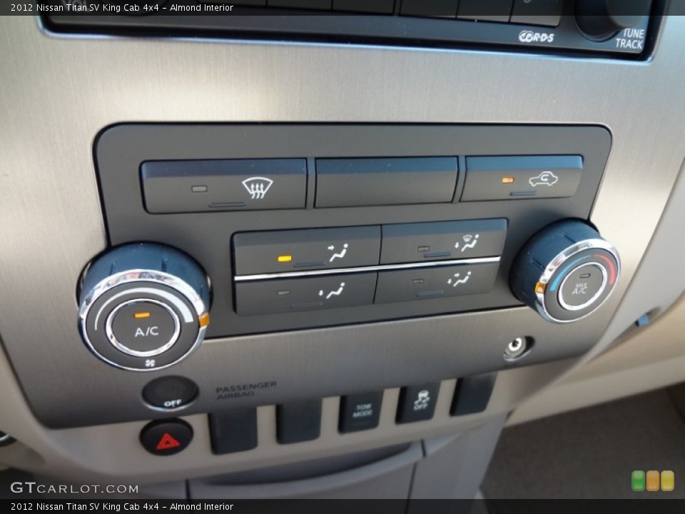 Almond Interior Controls for the 2012 Nissan Titan SV King Cab 4x4 #63674550