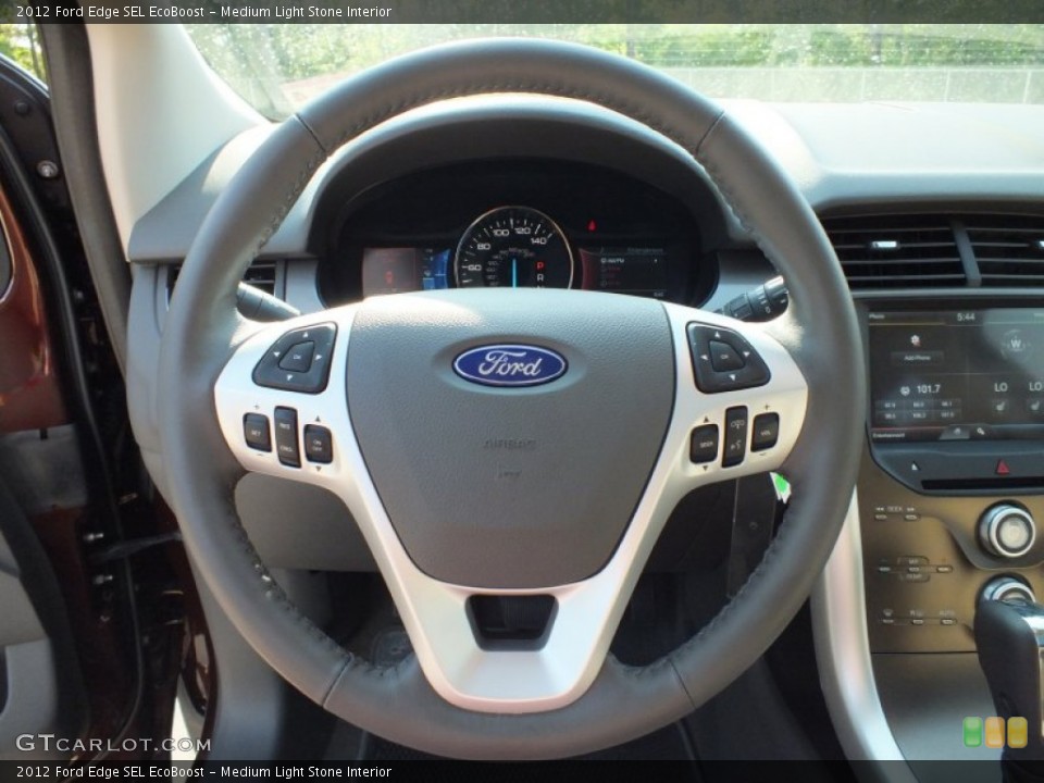Medium Light Stone Interior Steering Wheel for the 2012 Ford Edge SEL EcoBoost #63676248