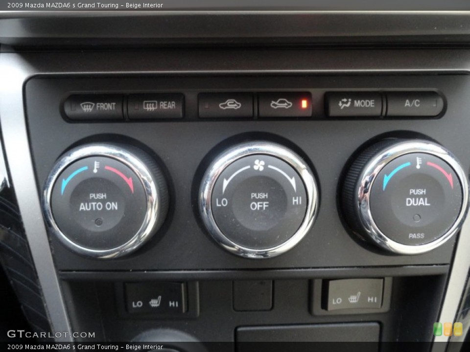 Beige Interior Controls for the 2009 Mazda MAZDA6 s Grand Touring #63678798