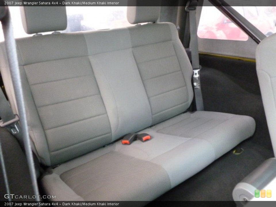 Dark Khaki/Medium Khaki Interior Rear Seat for the 2007 Jeep Wrangler Sahara 4x4 #63679719
