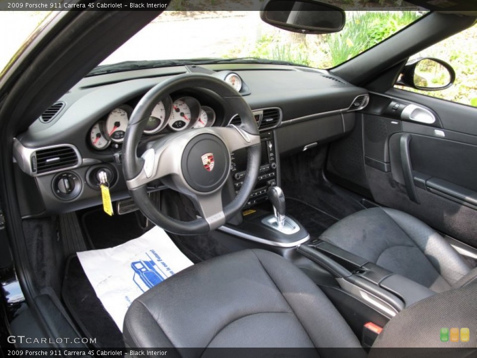 Black Interior Photo for the 2009 Porsche 911 Carrera 4S Cabriolet #63679915