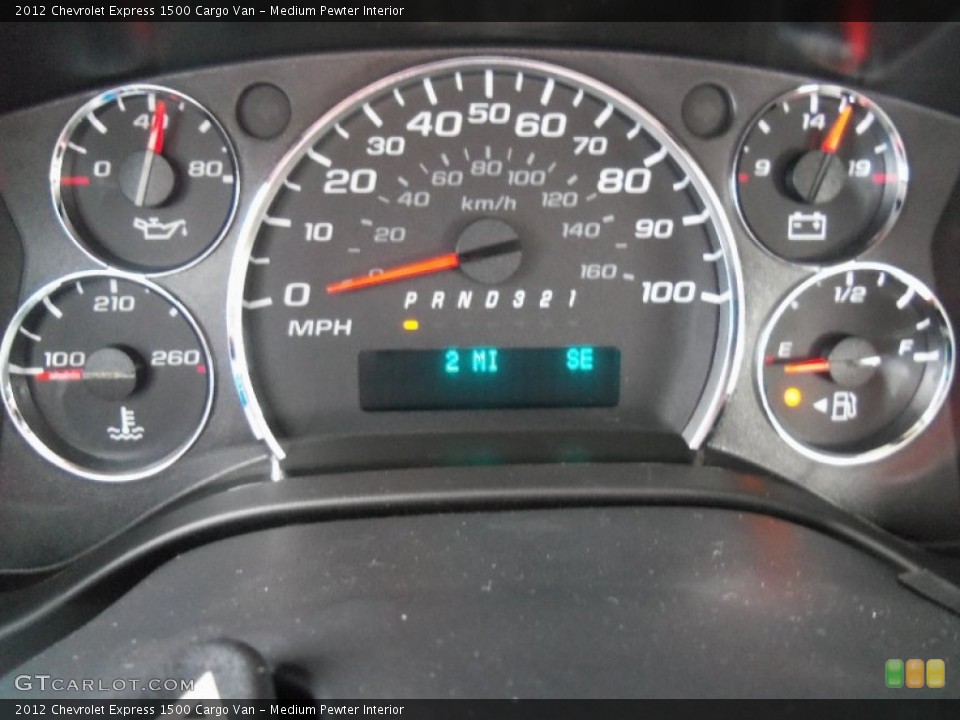 Medium Pewter Interior Gauges for the 2012 Chevrolet Express 1500 Cargo Van #63680433