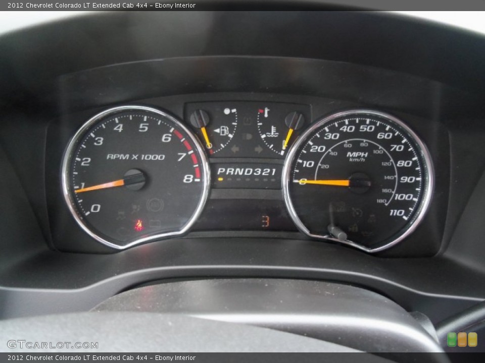 Ebony Interior Gauges for the 2012 Chevrolet Colorado LT Extended Cab 4x4 #63680748
