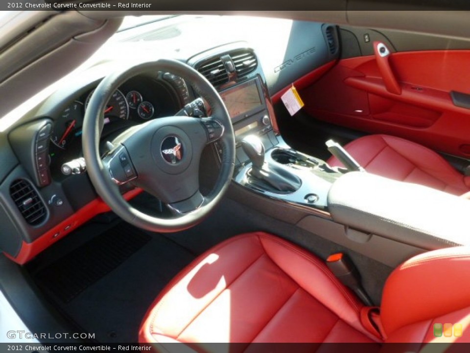 Red Interior Prime Interior for the 2012 Chevrolet Corvette Convertible #63680802