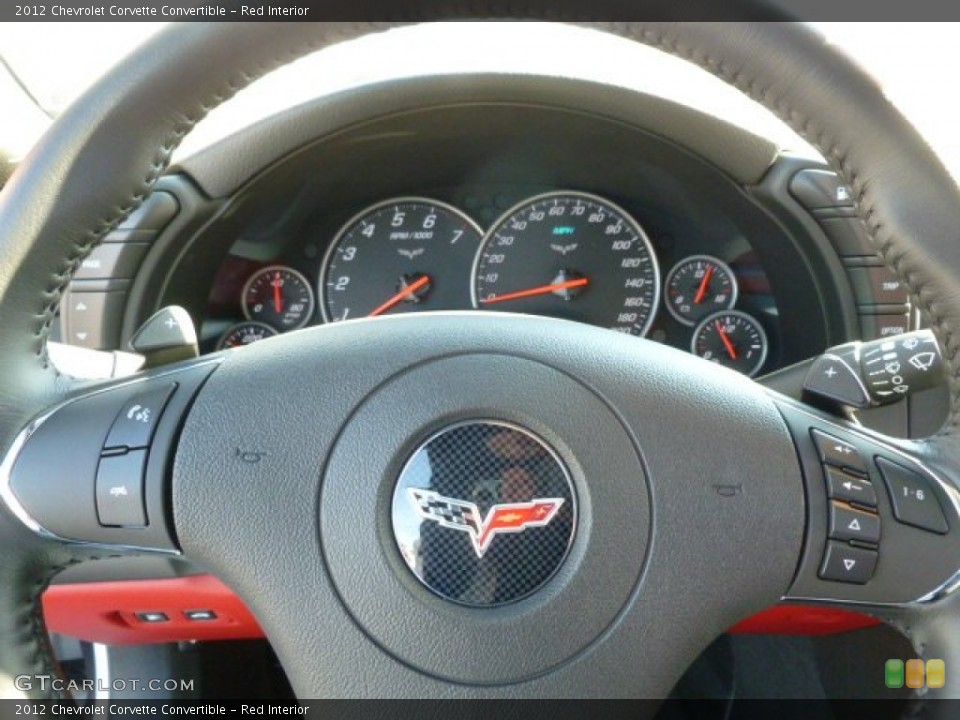 Red Interior Controls for the 2012 Chevrolet Corvette Convertible #63680814
