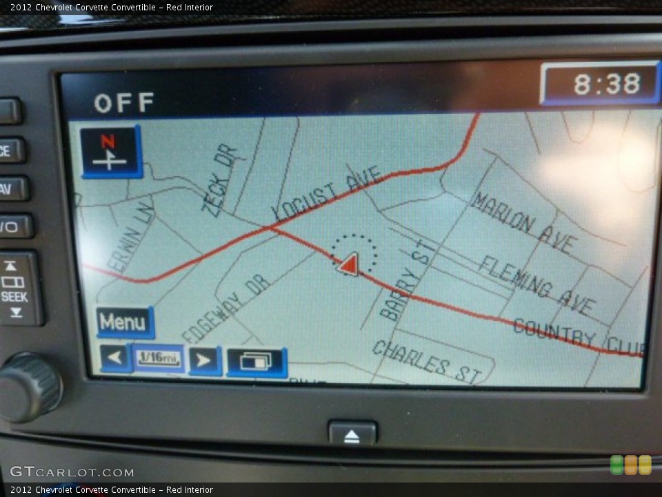 Red Interior Navigation for the 2012 Chevrolet Corvette Convertible #63680820