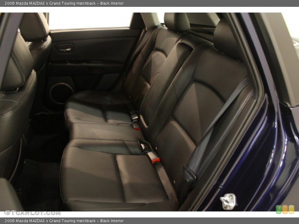 Black Interior Rear Seat for the 2008 Mazda MAZDA3 s Grand Touring Hatchback #63683457