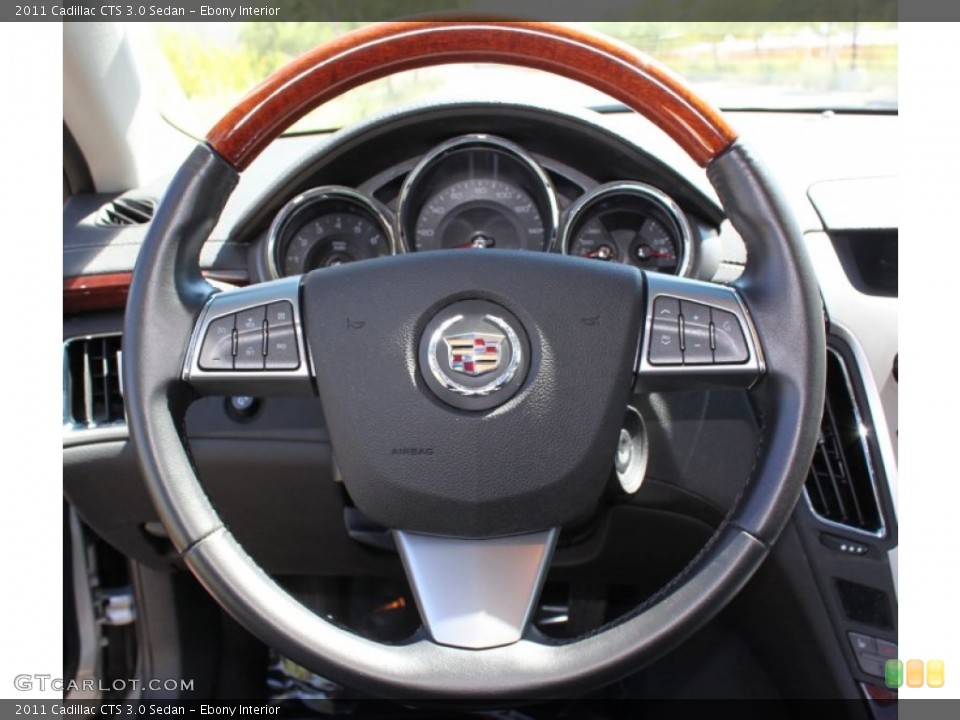 Ebony Interior Steering Wheel for the 2011 Cadillac CTS 3.0 Sedan #63685578