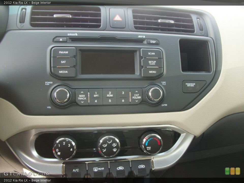 Beige Interior Controls for the 2012 Kia Rio LX #63689172