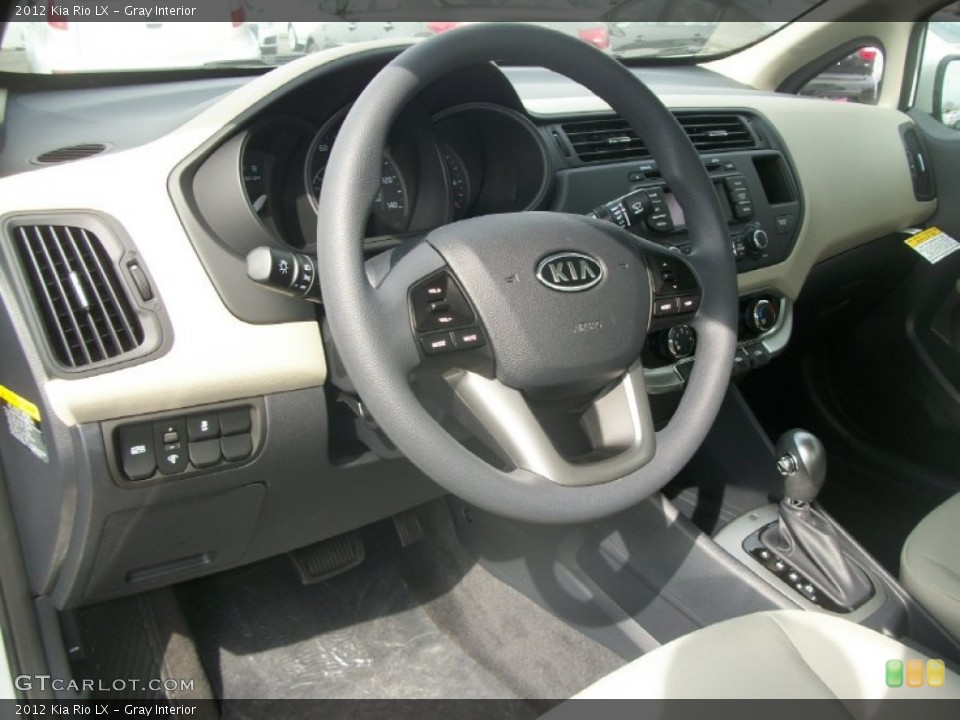 Gray Interior Steering Wheel for the 2012 Kia Rio LX #63689376