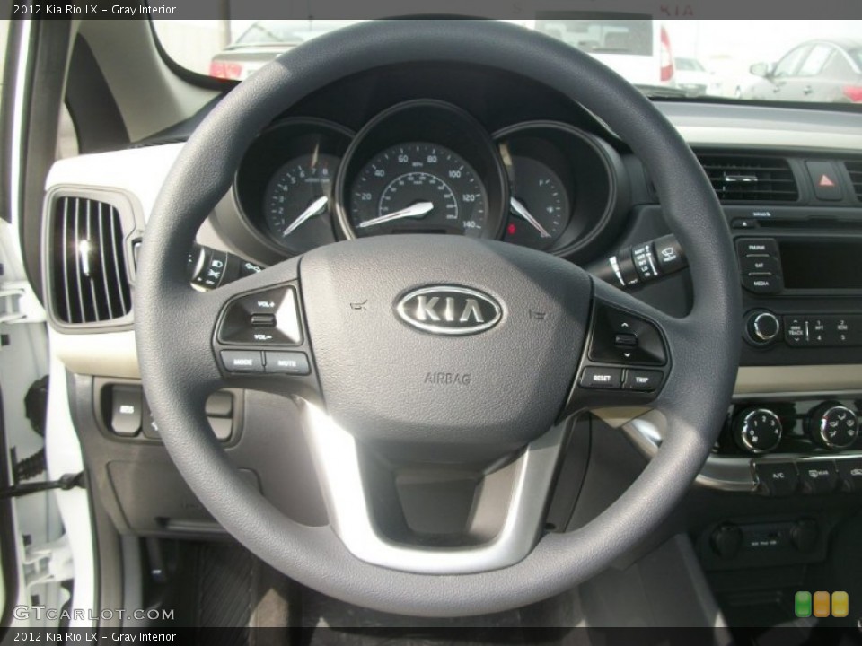 Gray Interior Steering Wheel for the 2012 Kia Rio LX #63689427