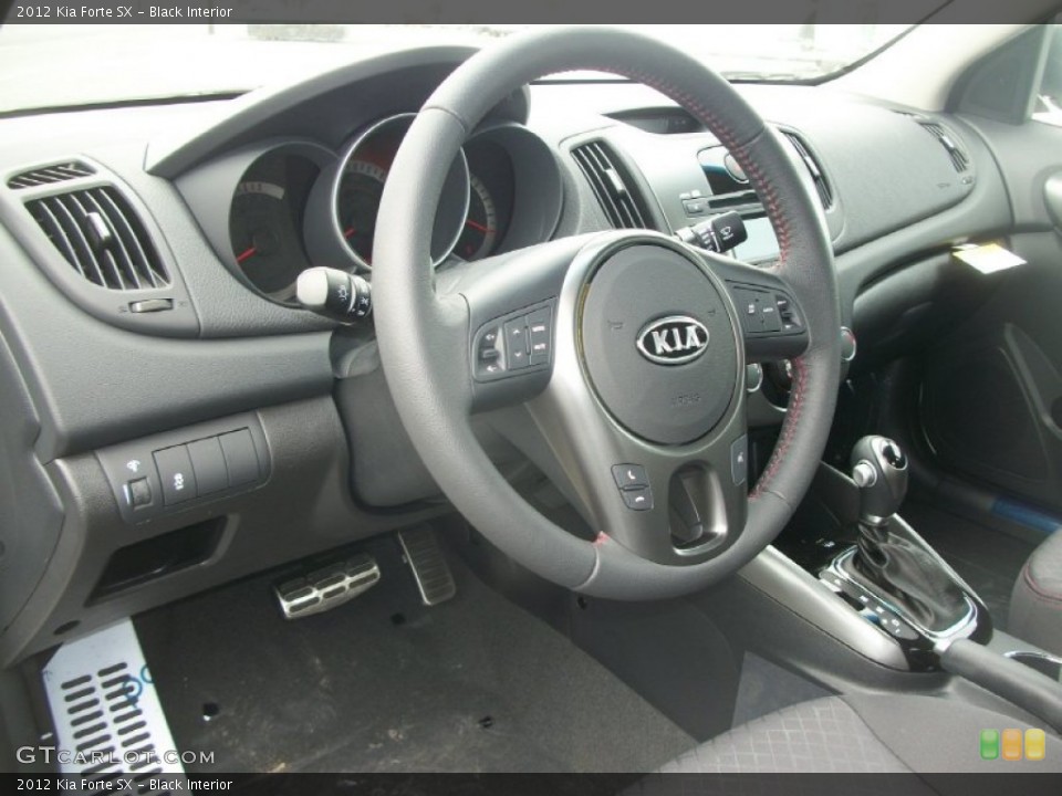Black Interior Steering Wheel for the 2012 Kia Forte SX #63690415