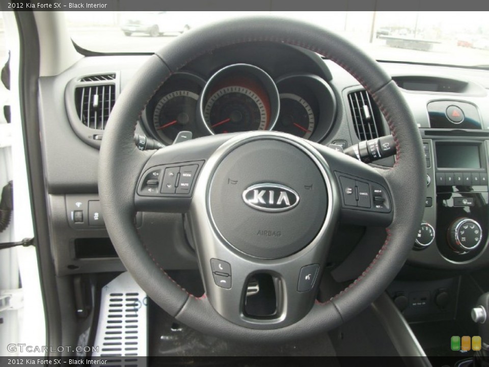 Black Interior Steering Wheel for the 2012 Kia Forte SX #63690459