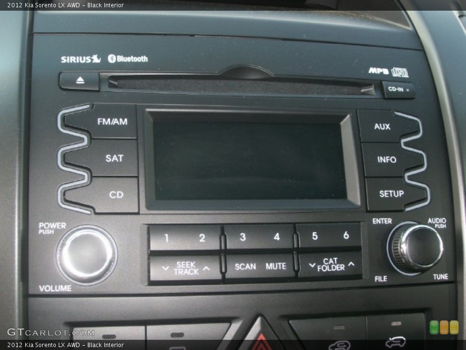 Black Interior Controls for the 2012 Kia Sorento LX AWD #63691083