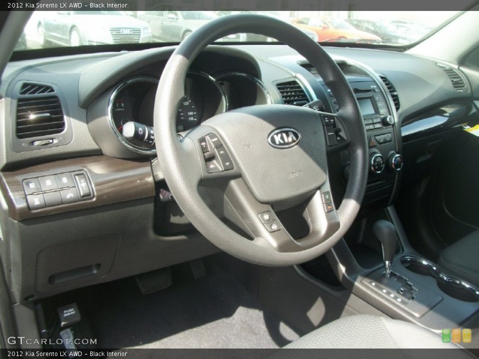 Black Interior Steering Wheel for the 2012 Kia Sorento LX AWD #63691880