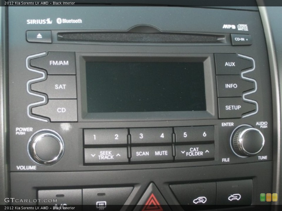 Black Interior Audio System for the 2012 Kia Sorento LX AWD #63691932