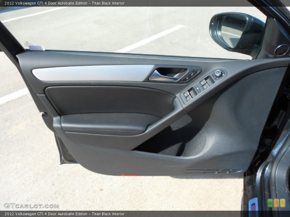 Titan Black Interior Door Panel for the 2012 Volkswagen GTI 4 Door Autobahn Edition #63695616