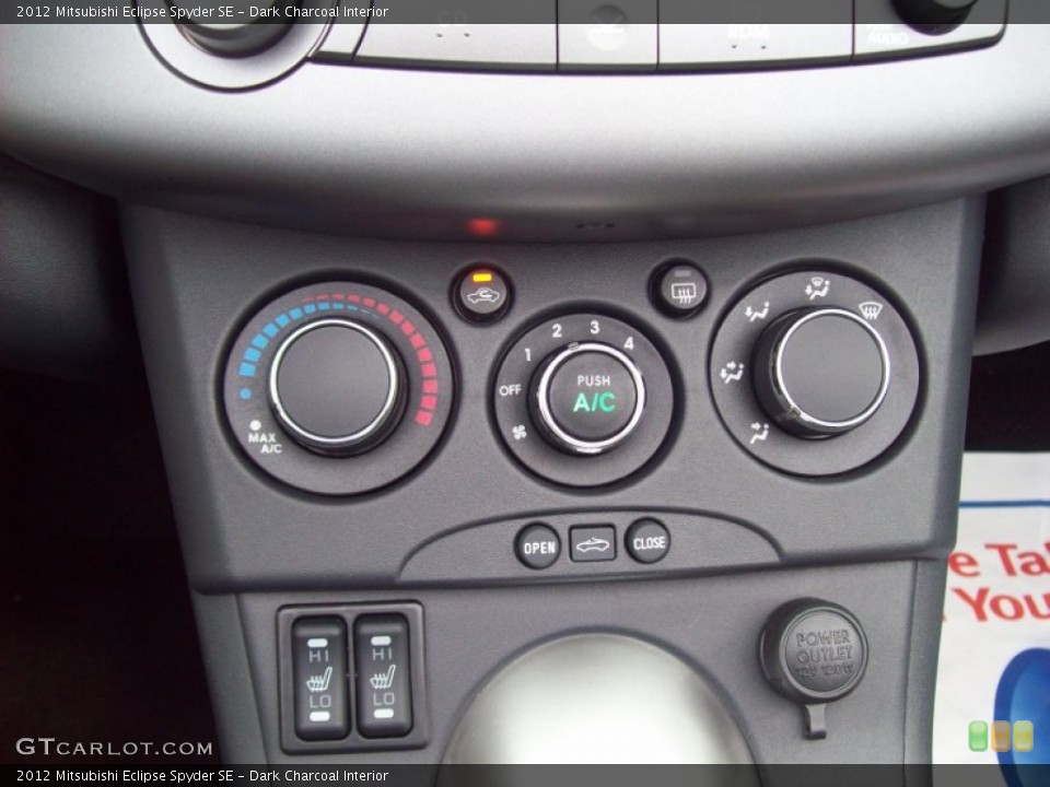 Dark Charcoal Interior Controls for the 2012 Mitsubishi Eclipse Spyder SE #63696435