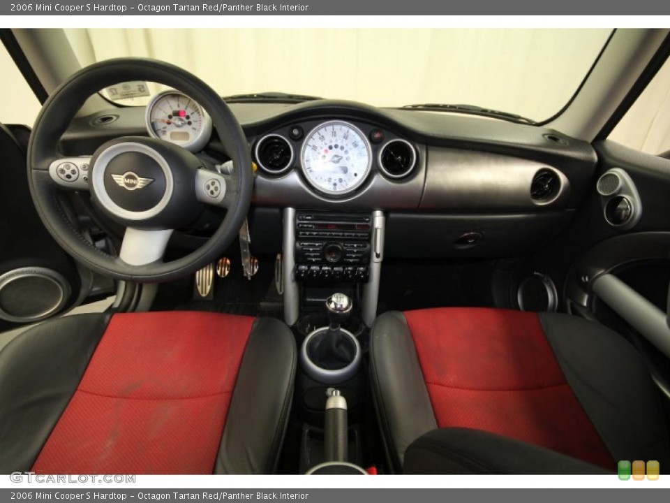 Octagon Tartan Red/Panther Black Interior Dashboard for the 2006 Mini Cooper S Hardtop #63698588