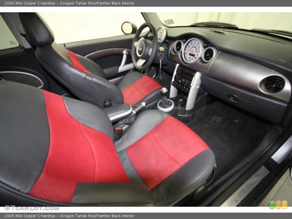 Octagon Tartan Red/Panther Black Interior Front Seat for the 2006 Mini Cooper S Hardtop #63698775