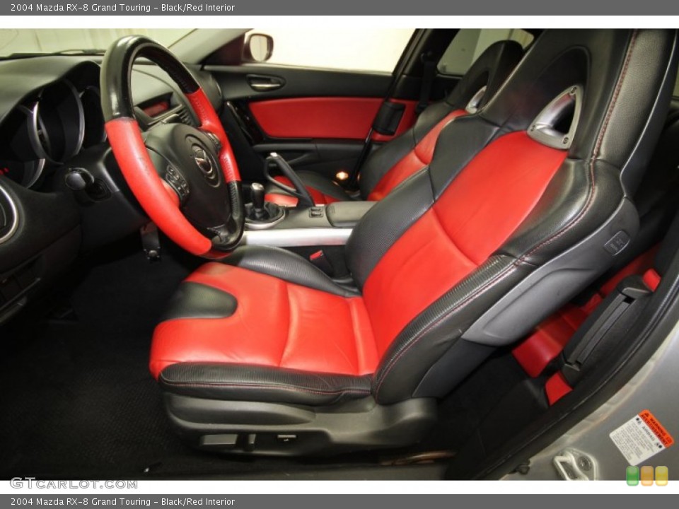 Black/Red Interior Front Seat for the 2004 Mazda RX-8 Grand Touring #63699543