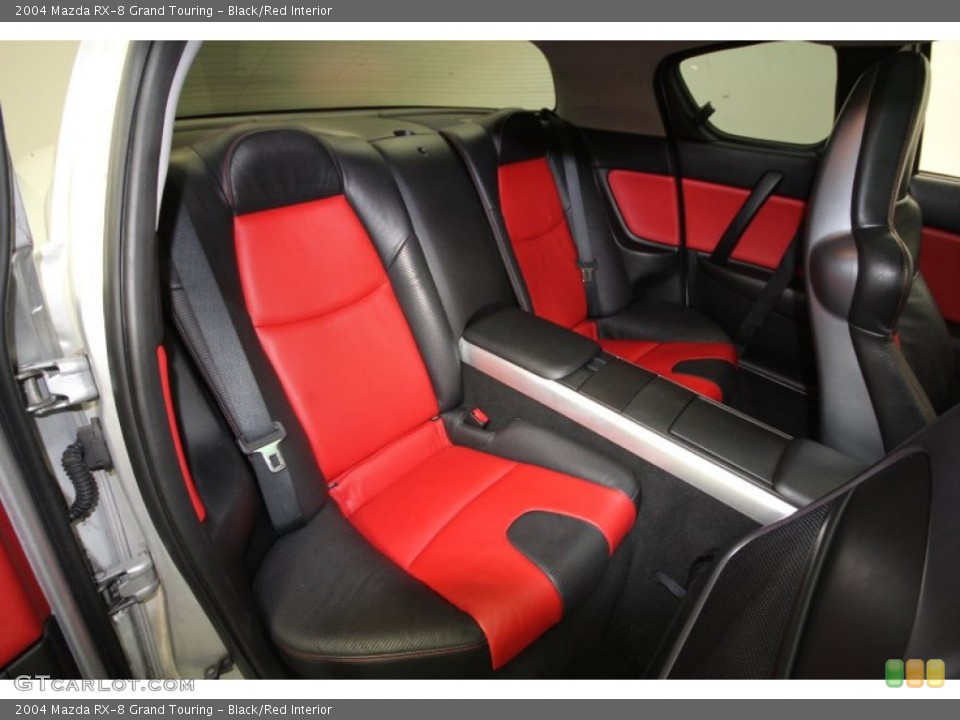 Black/Red Interior Rear Seat for the 2004 Mazda RX-8 Grand Touring #63699714