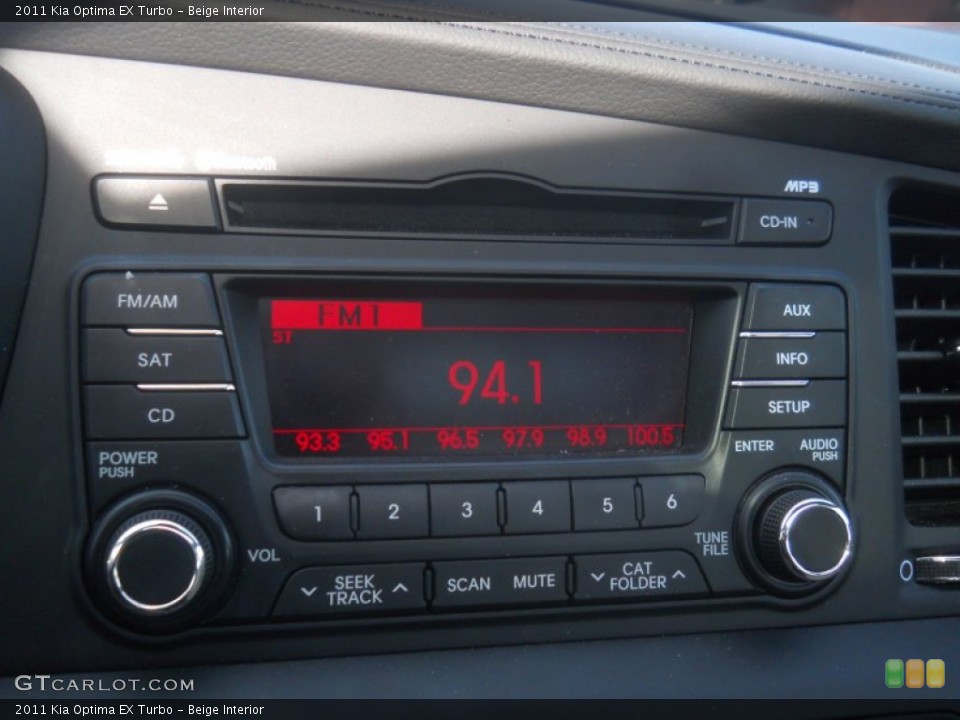 Beige Interior Audio System for the 2011 Kia Optima EX Turbo #63706208