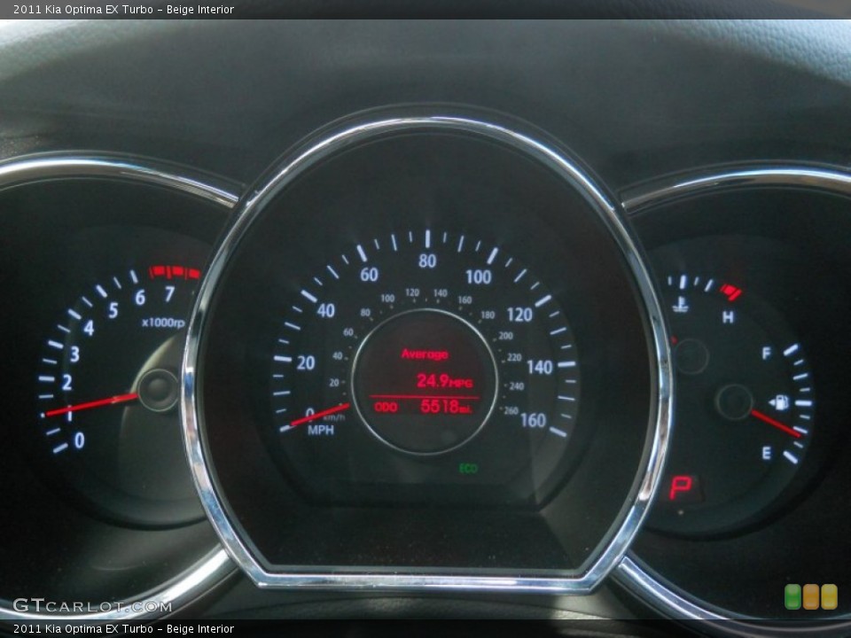 Beige Interior Gauges for the 2011 Kia Optima EX Turbo #63706307