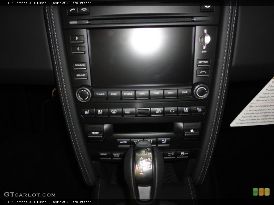 Black Interior Controls for the 2012 Porsche 911 Turbo S Cabriolet #63709121