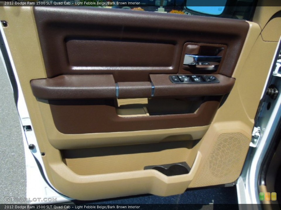 Light Pebble Beige/Bark Brown Interior Door Panel for the 2012 Dodge Ram 1500 SLT Quad Cab #63709820