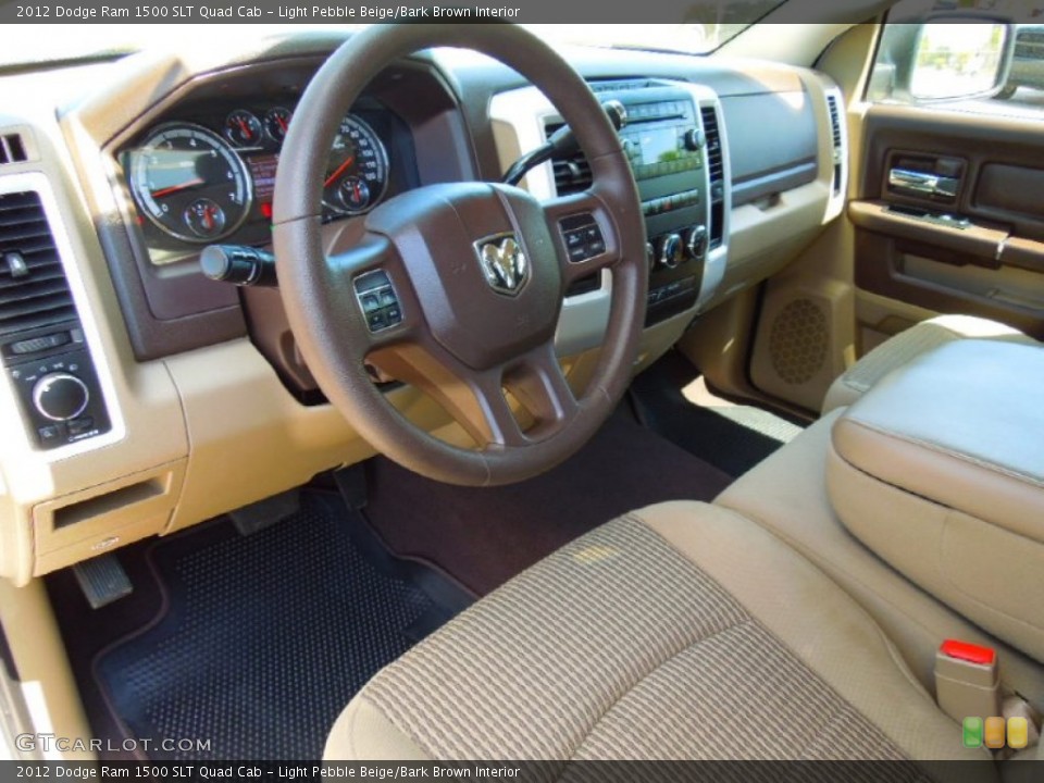 Light Pebble Beige/Bark Brown Interior Prime Interior for the 2012 Dodge Ram 1500 SLT Quad Cab #63709913
