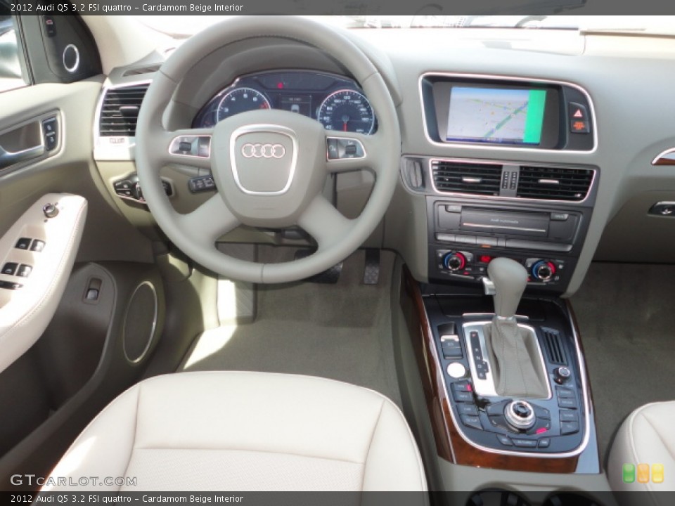 Cardamom Beige Interior Dashboard for the 2012 Audi Q5 3.2 FSI quattro #63710018
