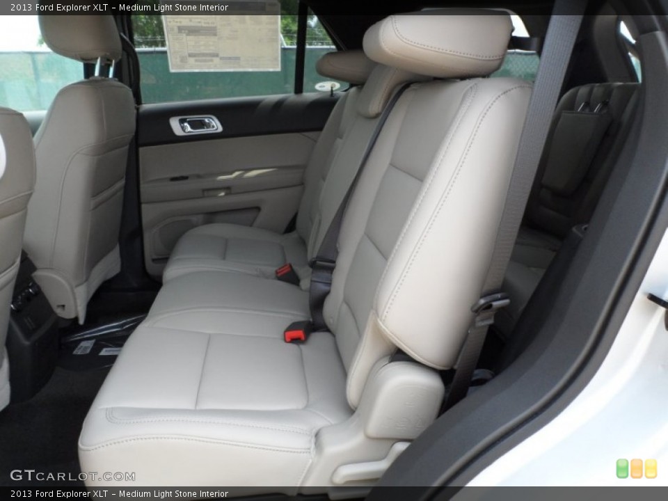 Medium Light Stone Interior Rear Seat for the 2013 Ford Explorer XLT #63714259