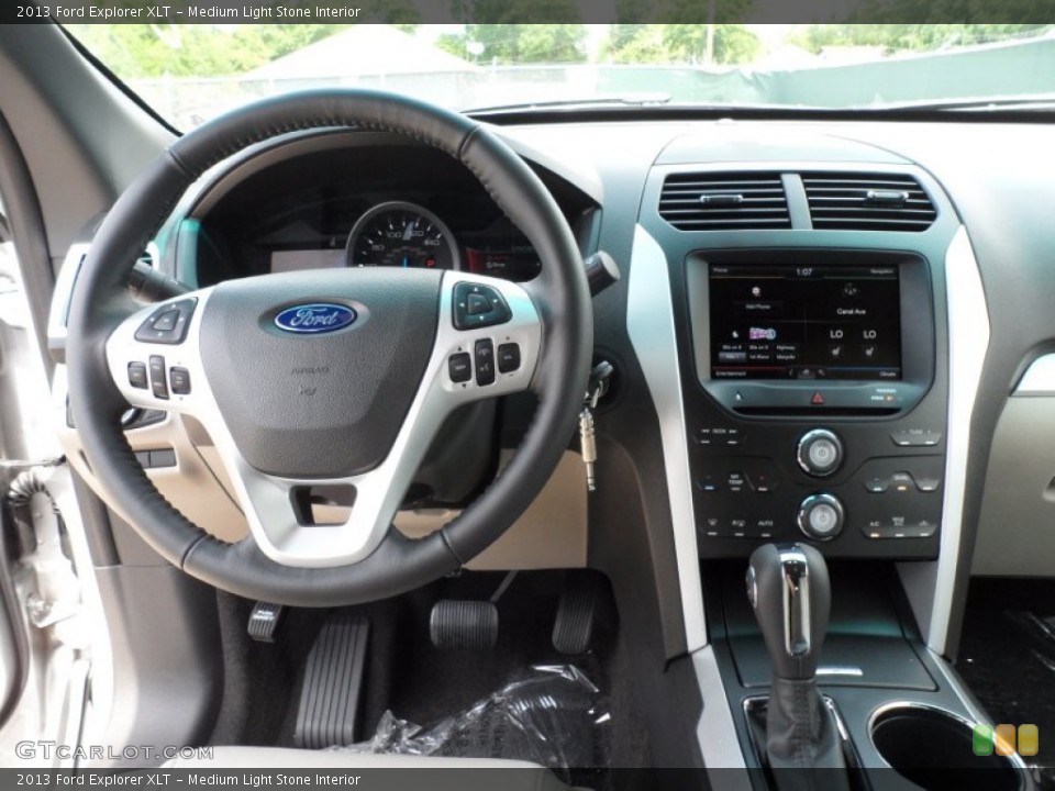 Medium Light Stone Interior Dashboard for the 2013 Ford Explorer XLT #63714298