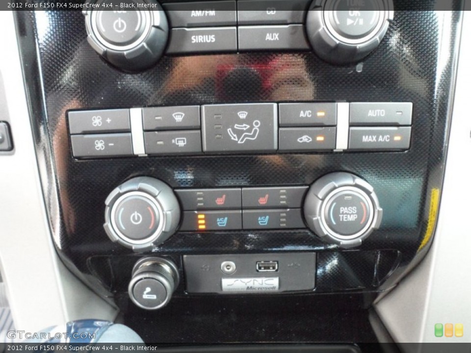 Black Interior Controls for the 2012 Ford F150 FX4 SuperCrew 4x4 #63715843