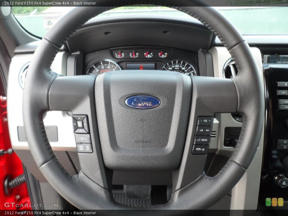 Black Interior Steering Wheel for the 2012 Ford F150 FX4 SuperCrew 4x4 #63715873