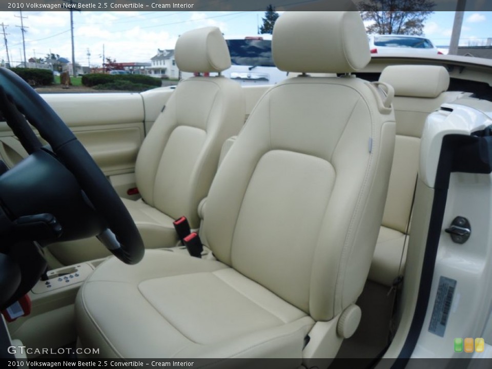 Cream Interior Front Seat for the 2010 Volkswagen New Beetle 2.5 Convertible #63727578