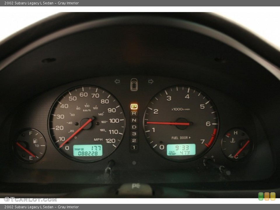 Gray Interior Gauges for the 2002 Subaru Legacy L Sedan #63728137