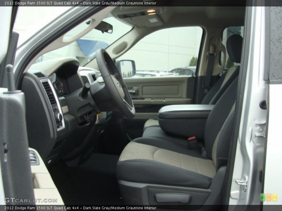Dark Slate Gray/Medium Graystone Interior Photo for the 2012 Dodge Ram 1500 SLT Quad Cab 4x4 #63731075