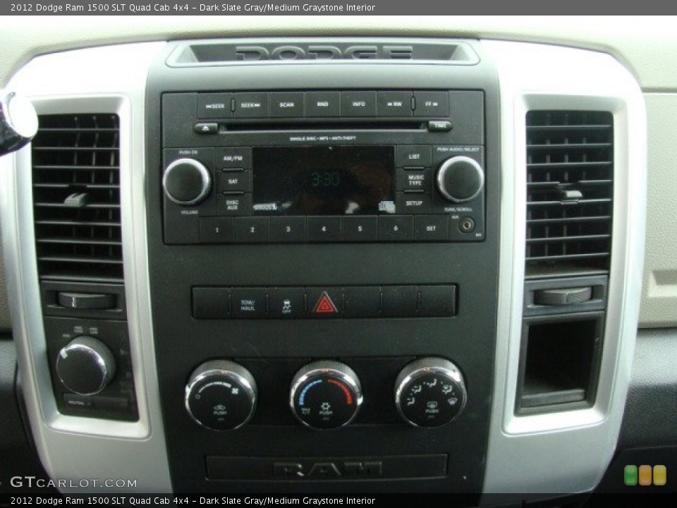 Dark Slate Gray/Medium Graystone Interior Controls for the 2012 Dodge Ram 1500 SLT Quad Cab 4x4 #63731110