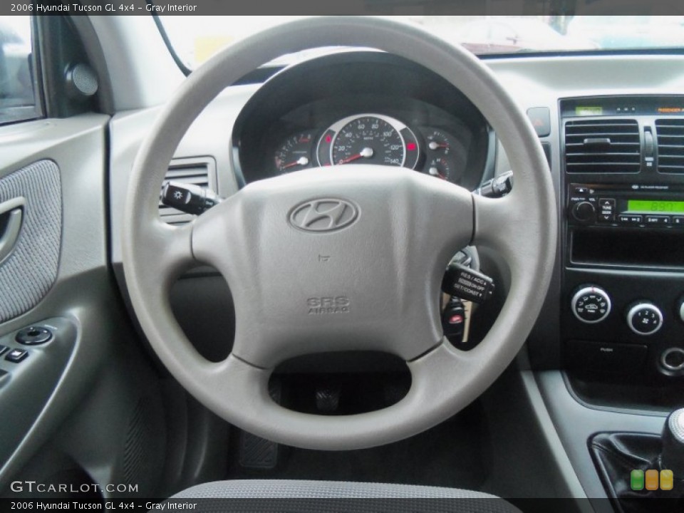 Gray Interior Steering Wheel for the 2006 Hyundai Tucson GL 4x4 #63735383