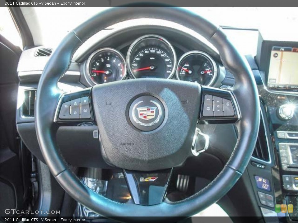 Ebony Interior Steering Wheel for the 2011 Cadillac CTS -V Sedan #63744318