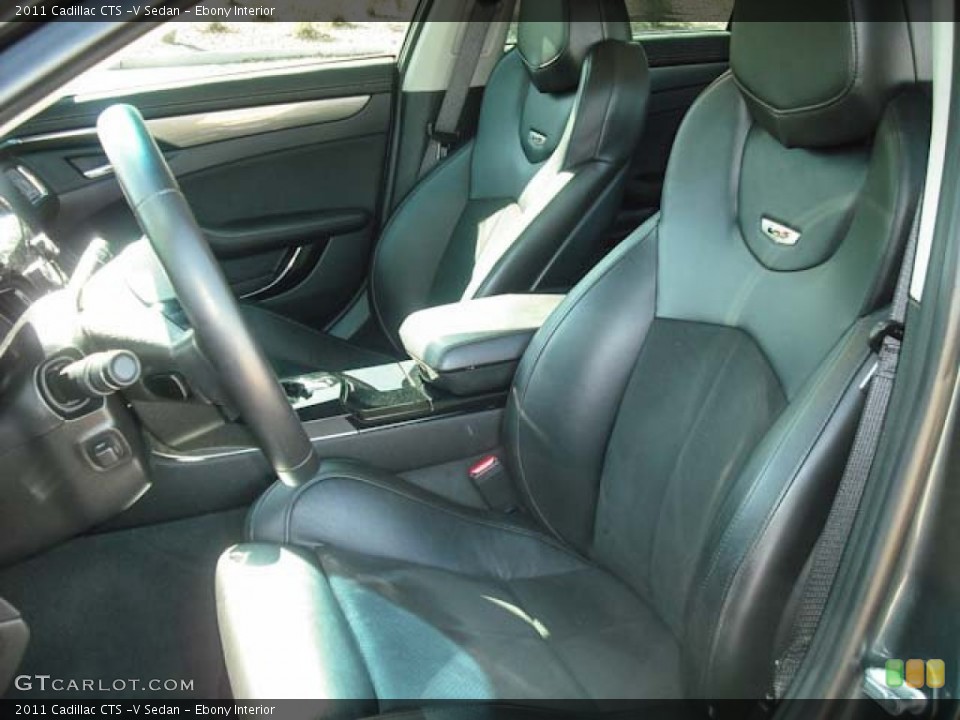 Ebony Interior Front Seat for the 2011 Cadillac CTS -V Sedan #63744336