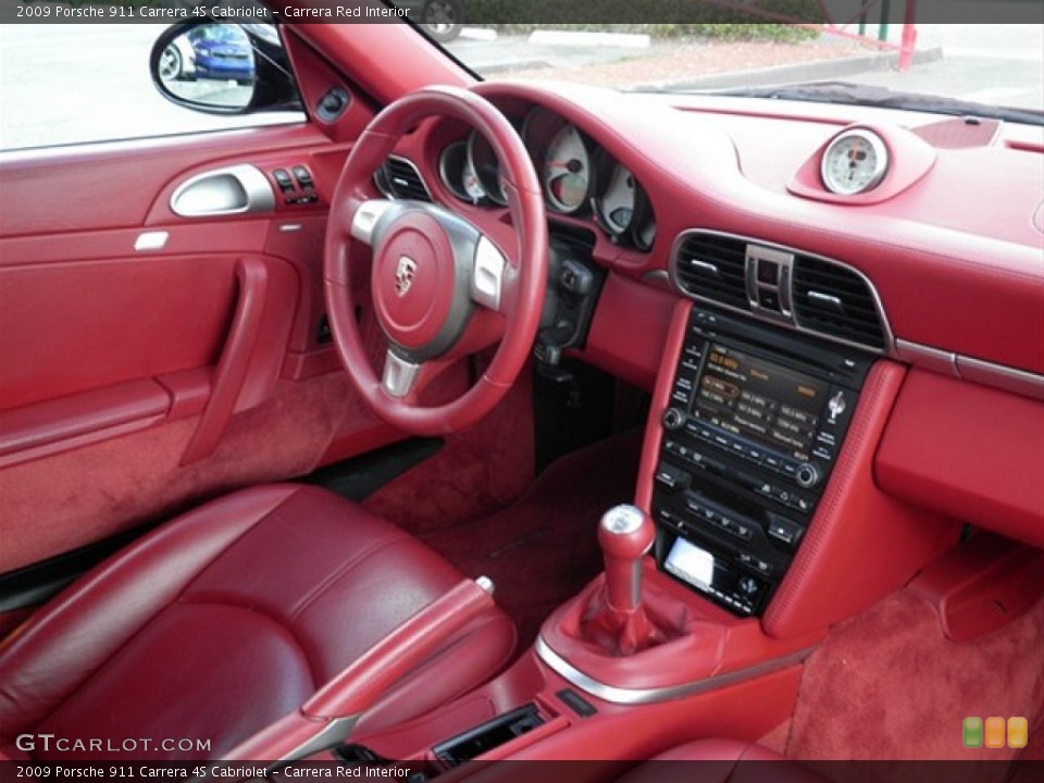 Carrera Red Interior Dashboard for the 2009 Porsche 911 Carrera 4S Cabriolet #63750494