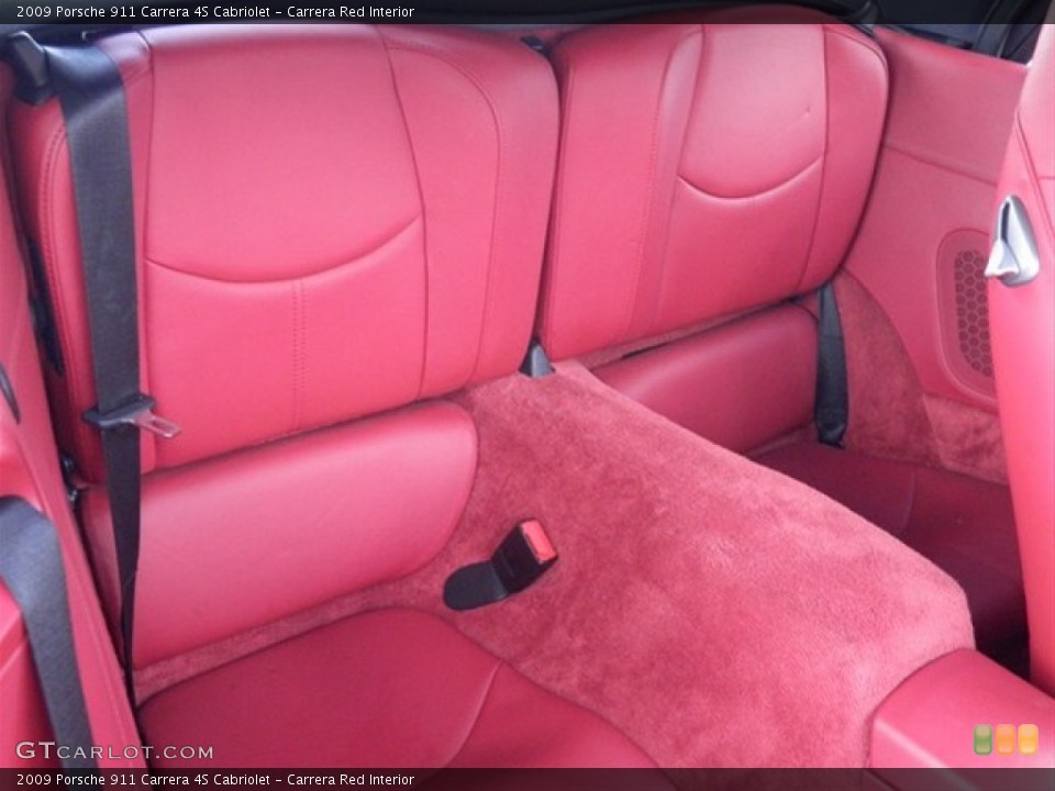 Carrera Red Interior Rear Seat for the 2009 Porsche 911 Carrera 4S Cabriolet #63750600