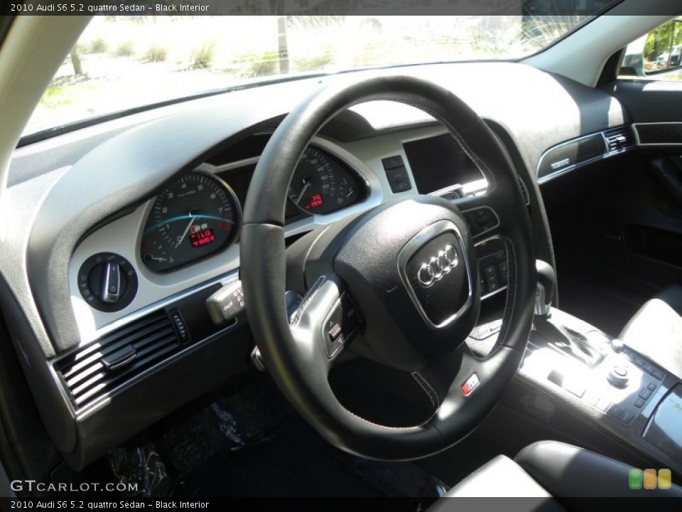 Black Interior Steering Wheel for the 2010 Audi S6 5.2 quattro Sedan #63753515