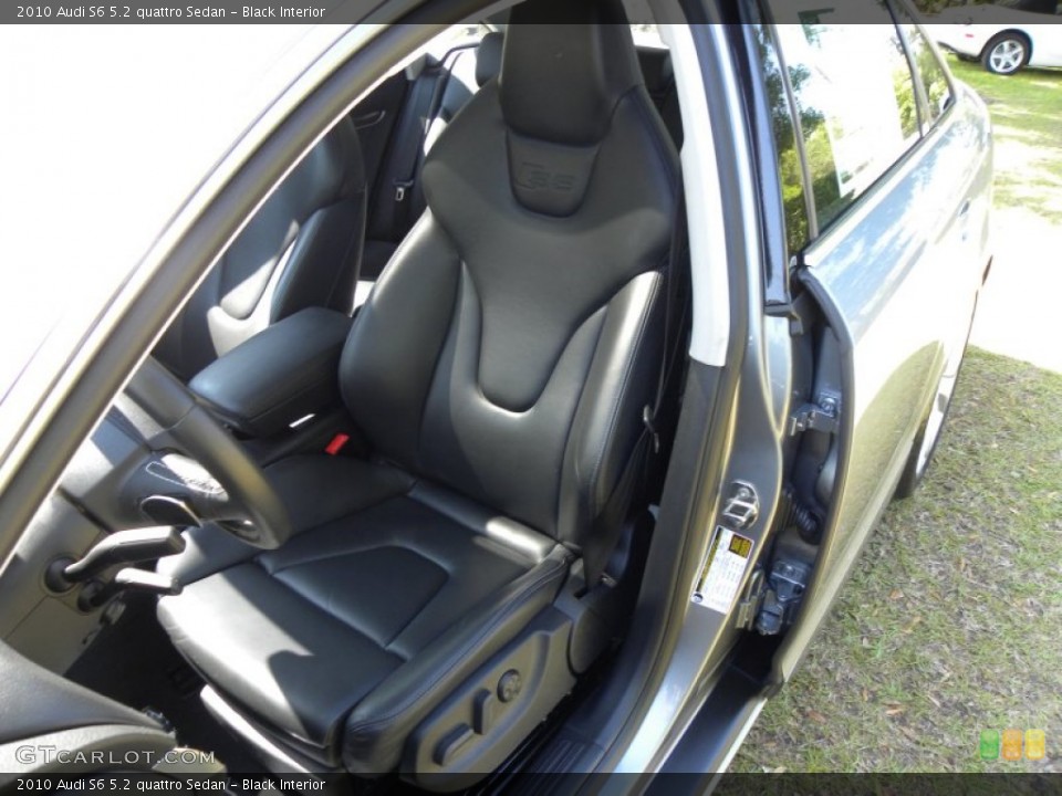 Black Interior Front Seat for the 2010 Audi S6 5.2 quattro Sedan #63753534