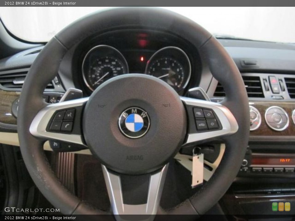 Beige Interior Steering Wheel for the 2012 BMW Z4 sDrive28i #63758049