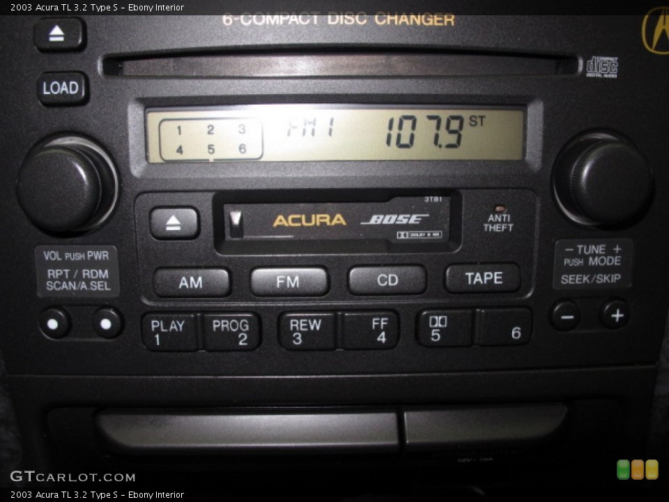 Ebony Interior Audio System for the 2003 Acura TL 3.2 Type S #63758859