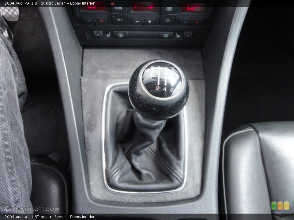 Ebony Interior Transmission for the 2004 Audi A4 1.8T quattro Sedan #63765599
